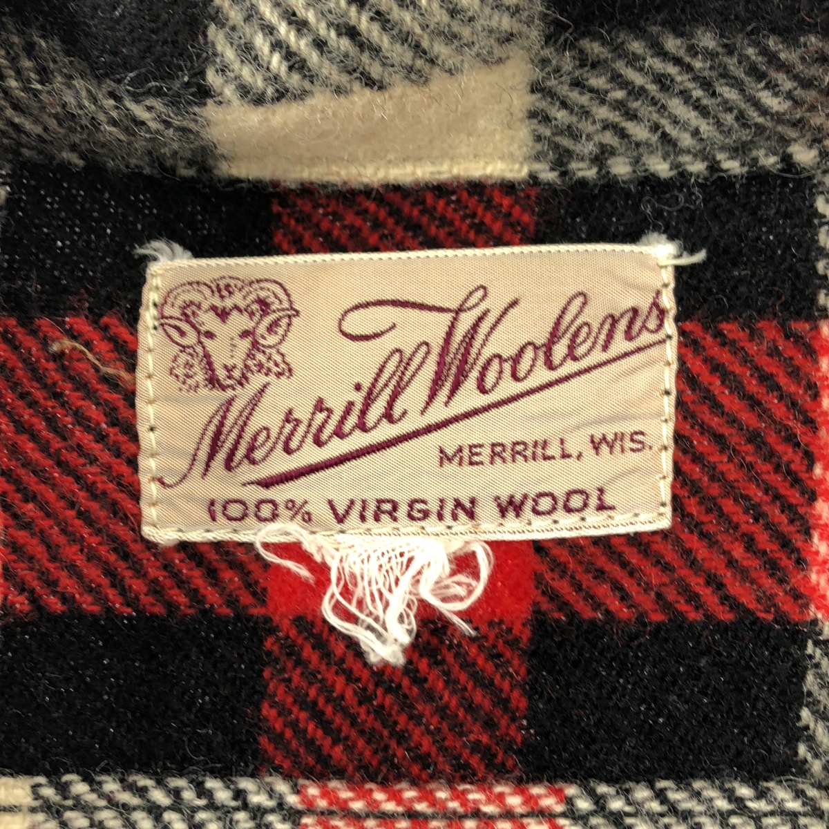VINTAGE / ヴィンテージ古着 | 1950s | MERRIL WOOLEN MILLS メリル ウーレンミルズ / ウール チェック シャツ |