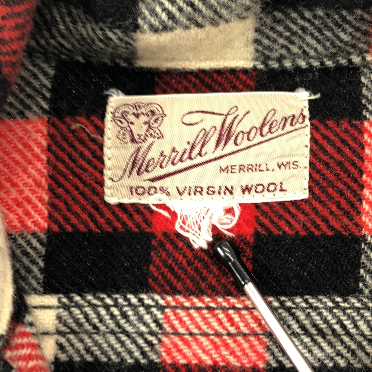 VINTAGE / ヴィンテージ古着 | 1950s | MERRIL WOOLEN MILLS メリル ウーレンミルズ / ウール チェック シャツ |