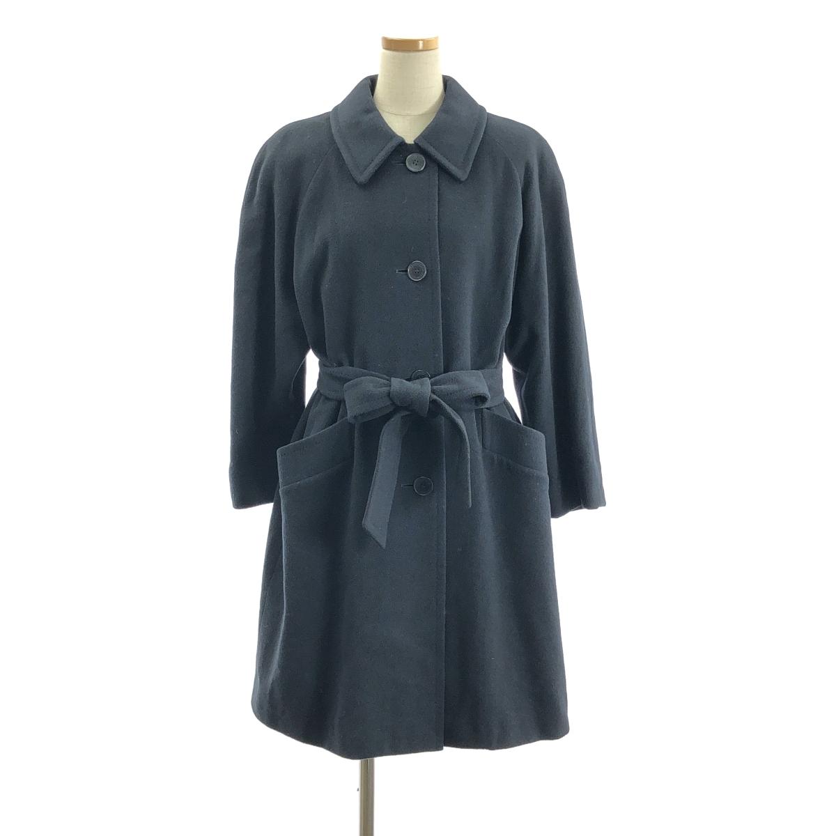 AQUASCUTUM / アクアスキュータム | ウール ステンカラー ラグランスリーブ コート |