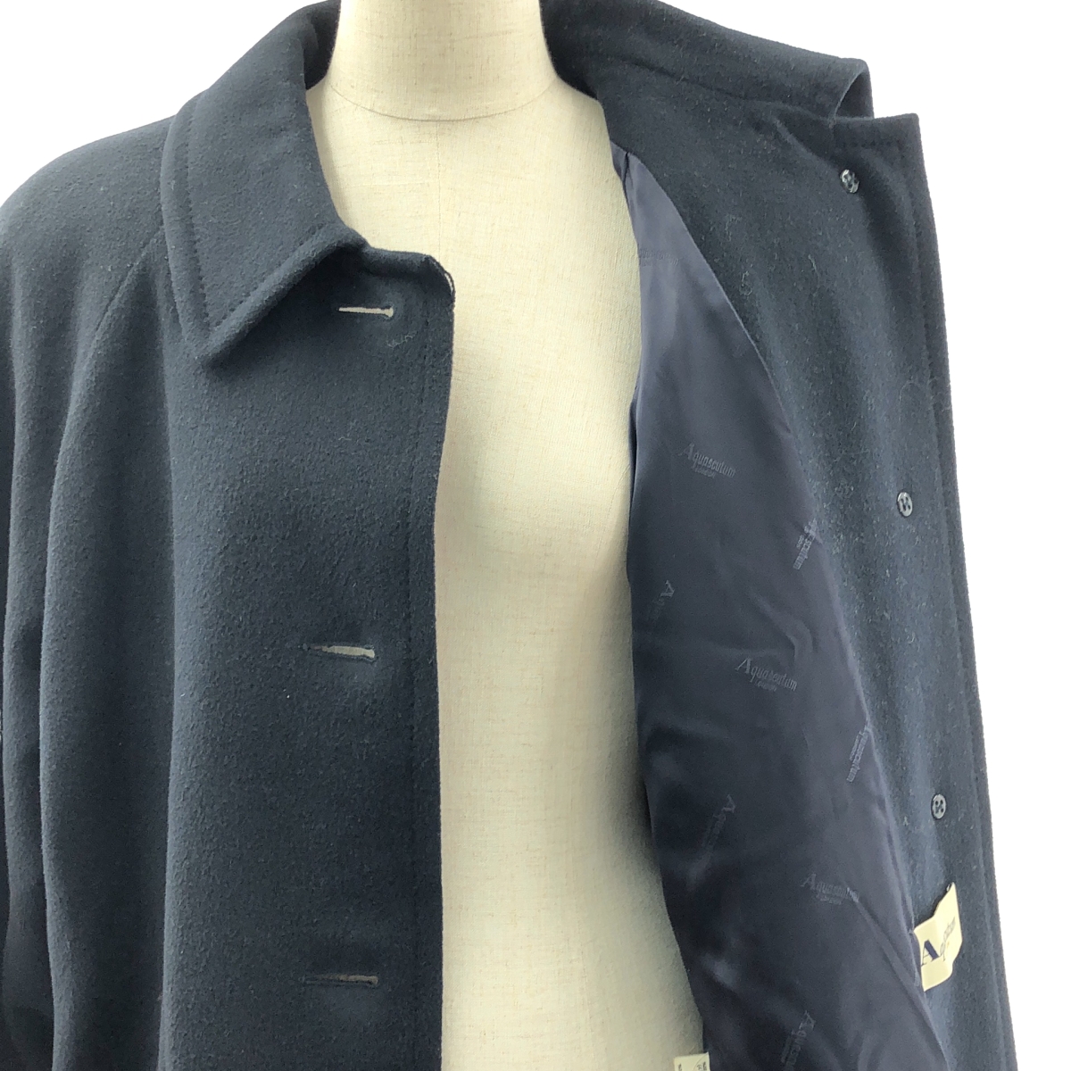 AQUASCUTUM / アクアスキュータム | ウール ステンカラー ラグランスリーブ コート |