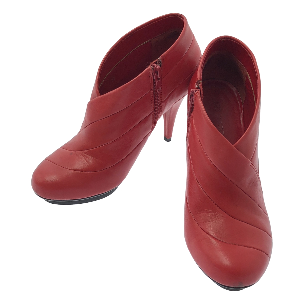 UNITED NUDE / ユナイテッドヌード | Leather Fold Deluxe Hi レザー ブーティー ヒール ブーツ | 37 | レディース