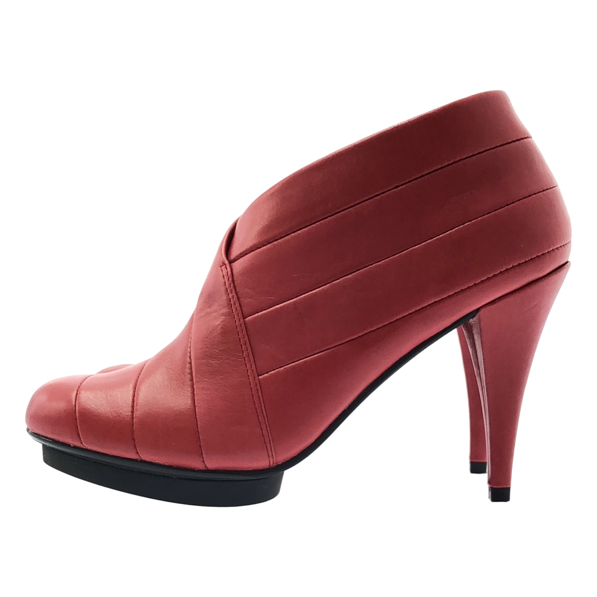 UNITED NUDE / ユナイテッドヌード | Leather Fold Deluxe Hi レザー ブーティー ヒール ブーツ | 37 | レディース