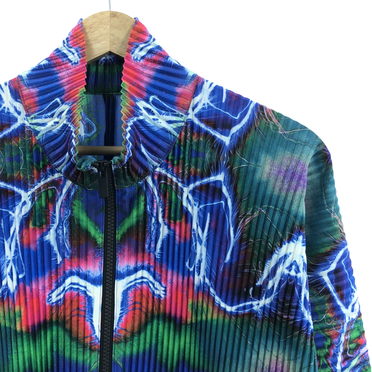 ISSEY MIYAKE MEN / イッセイミヤケメン | 2014AW | 総柄 プリーツ ジップアップ ジャケット | 1 | メンズ