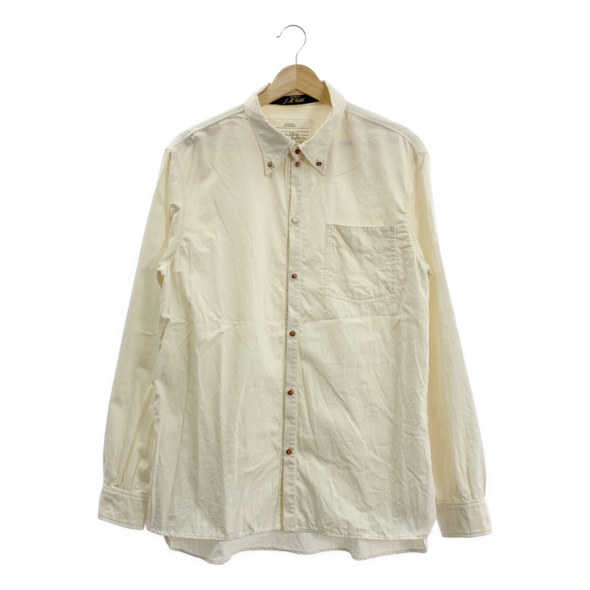 ARCHIVIO J.M.Ribot / アルキビオジェイエムリボット | 5H11/GR / cotton shirt / ボタンダウンシャツ | 46 | メンズ