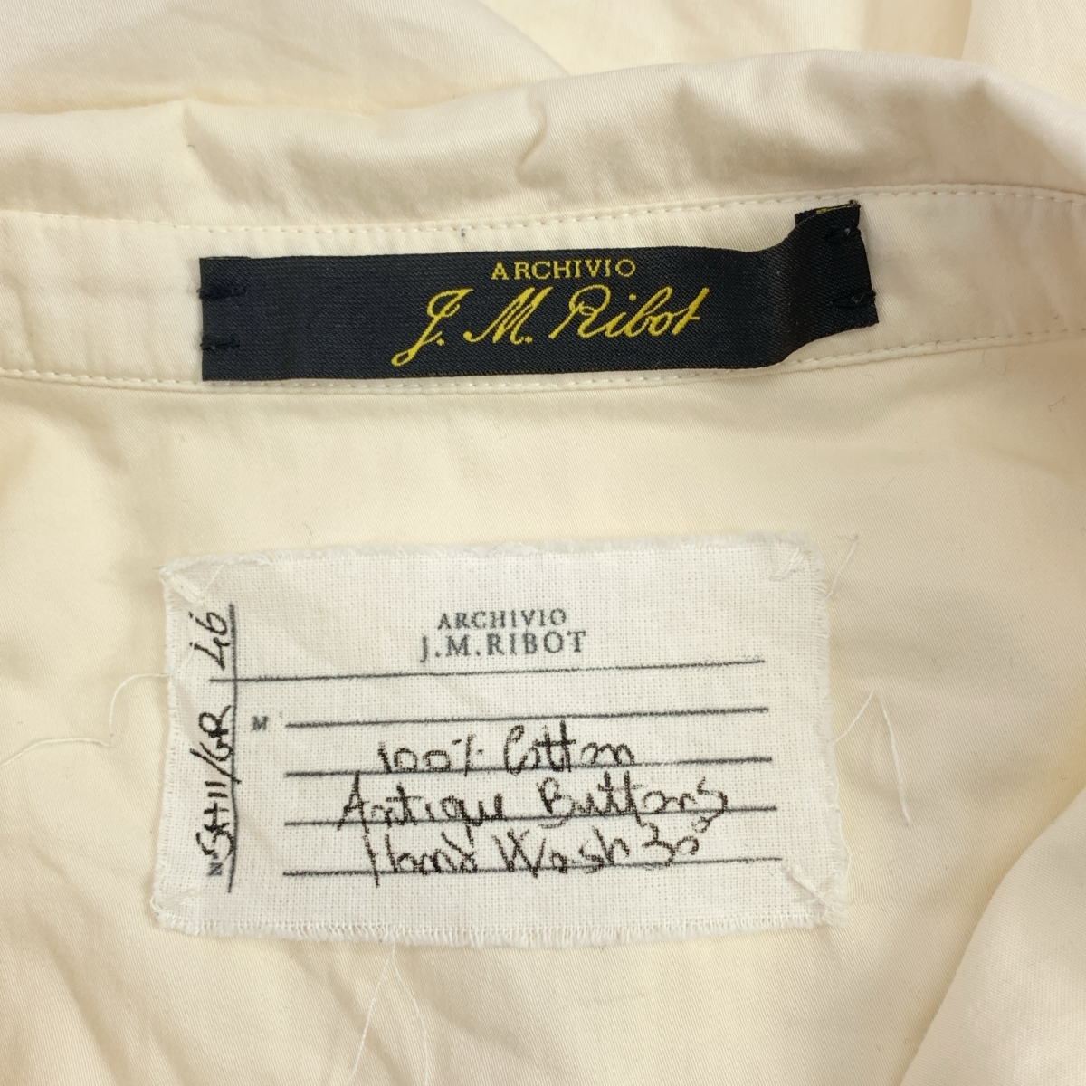 ARCHIVIO J.M.Ribot / アルキビオジェイエムリボット | 5H11/GR / cotton shirt / ボタンダウンシャツ | 46 | メンズ