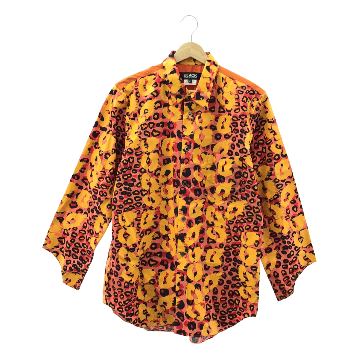 BLACK COMME des GARCONS / ブラックコムデギャルソン | 2021SS | 袖断ち切り コットン レオパード シャツ | L | メンズ