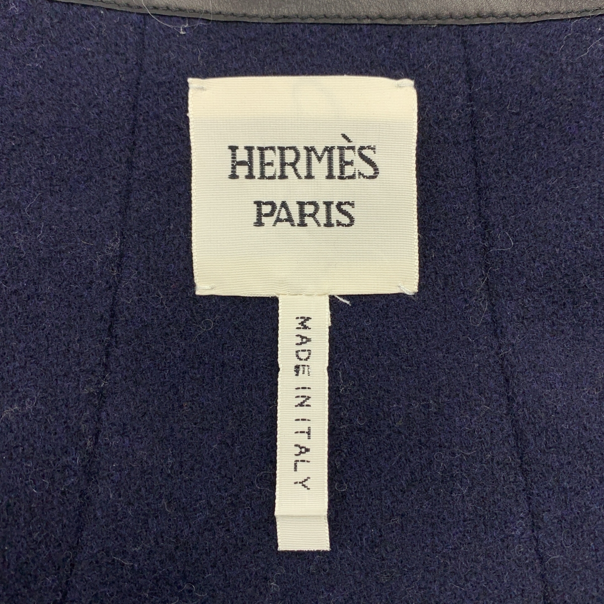HERMES / エルメス | カーフレザー パンチングコート | 34 | レディース