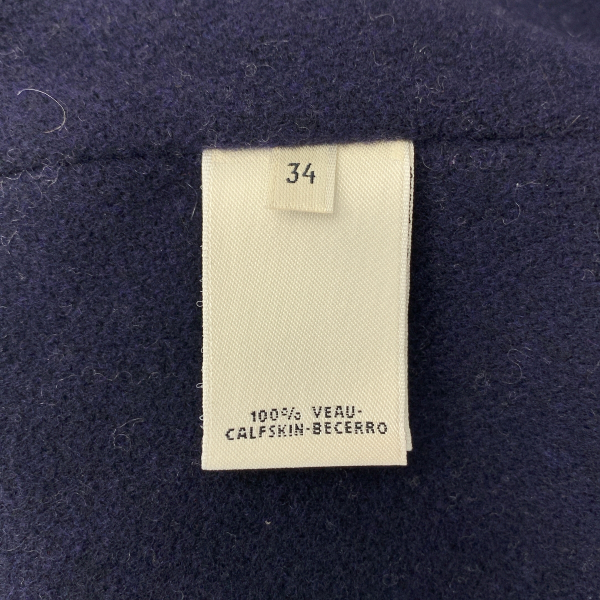 HERMES / エルメス | カーフレザー パンチングコート | 34 | レディース