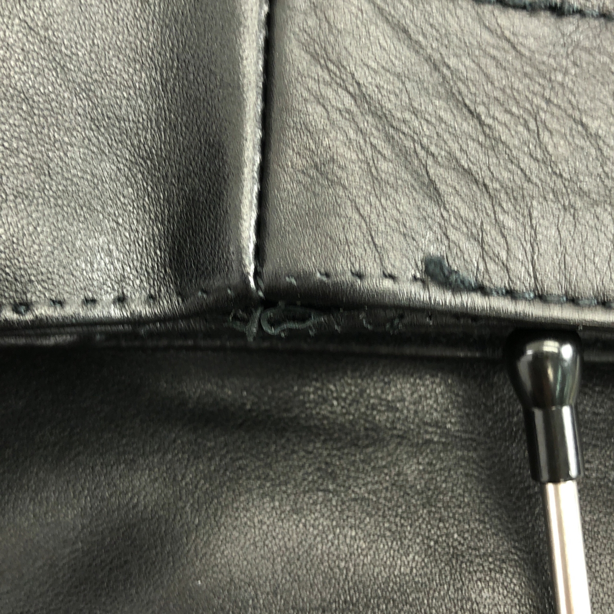 HERMES / エルメス | 2023AW | カーフスキン レザーブレード刺しゅう ジャケット | 50 | メンズ