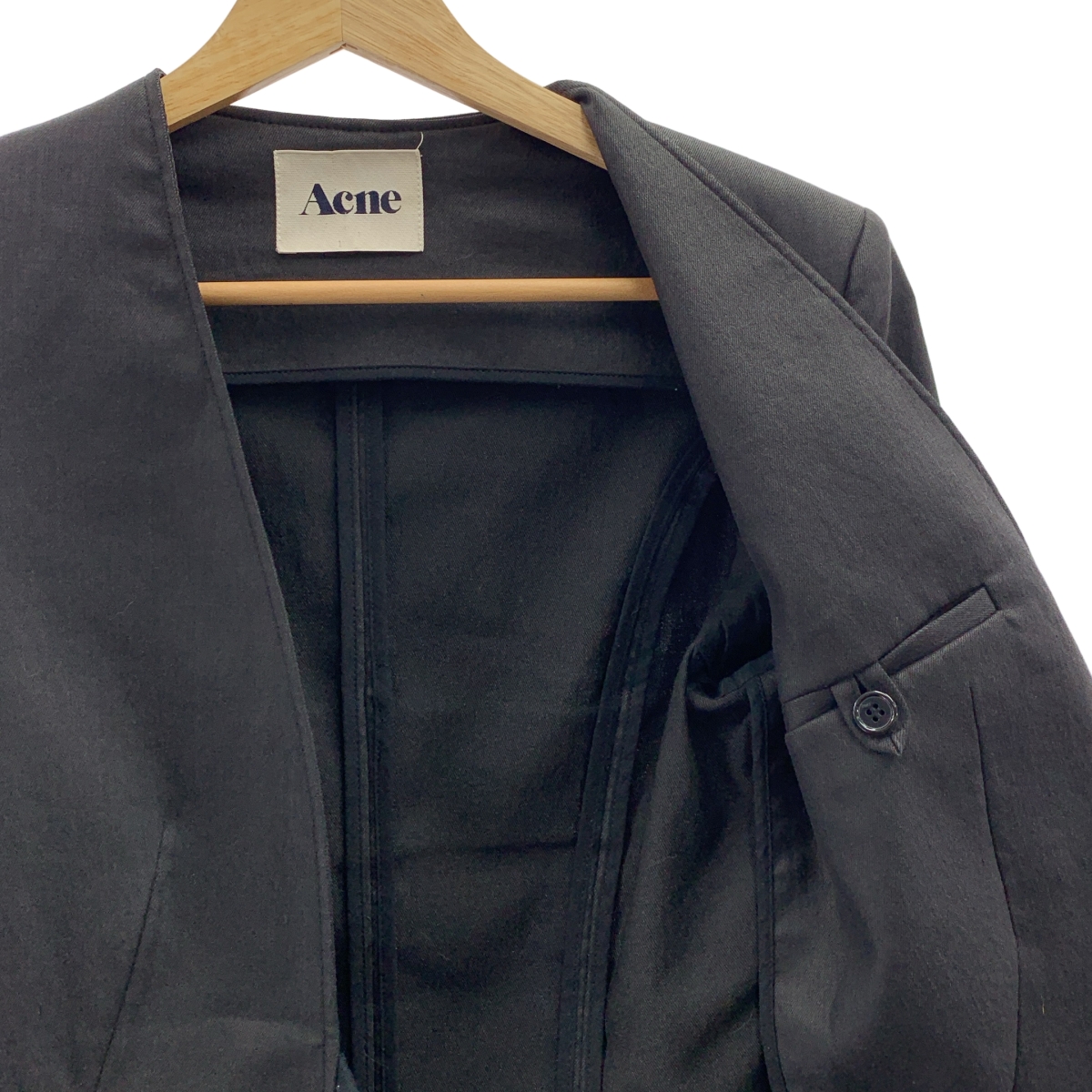 Acne / アクネ | ノーカラー ジャケット | 36 | レディース