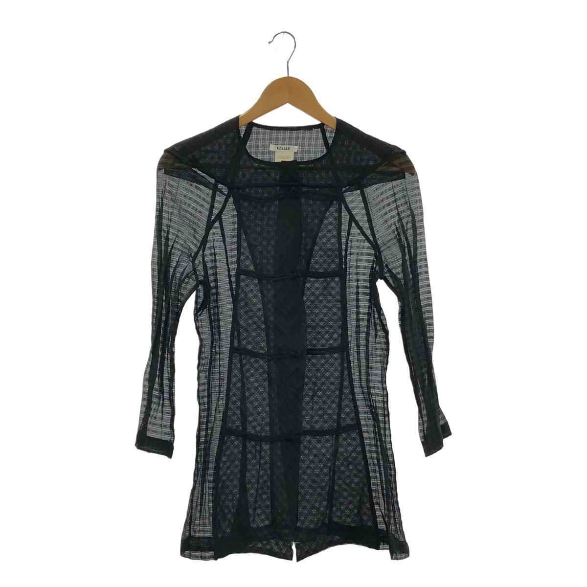 ISSEY MIYAKE / イッセイミヤケ | KZELLE / チェック シアー チャイナ シャツ | M | レディース