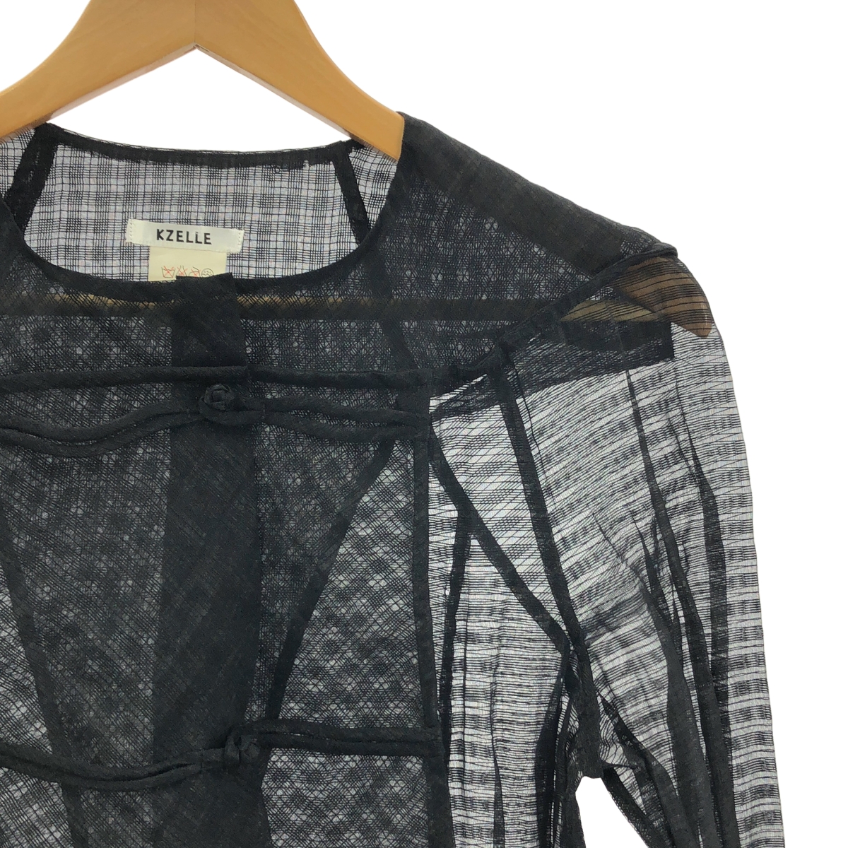 ISSEY MIYAKE / イッセイミヤケ | KZELLE / チェック シアー チャイナ シャツ | M | レディース