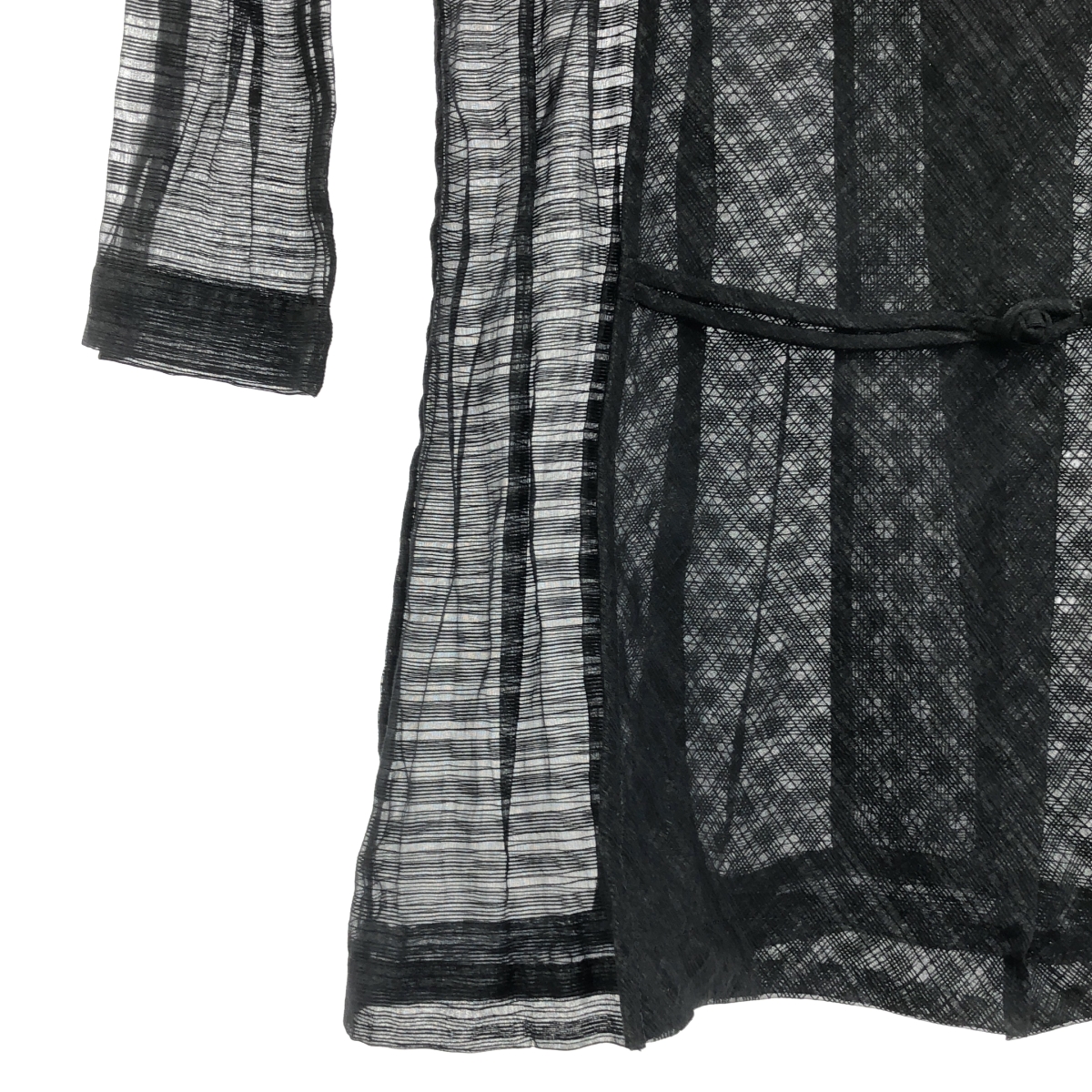 ISSEY MIYAKE / イッセイミヤケ | KZELLE / チェック シアー チャイナ シャツ | M | レディース