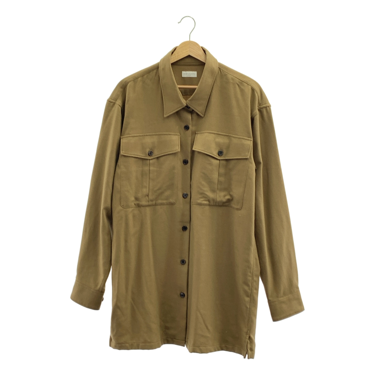 DRIES VAN NOTEN / ドリスヴァンノッテン | ダブルポケット ミリタリー オーバー ロングシャツ | S | レディース
