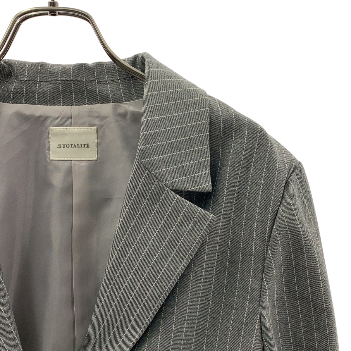 LaTotalite / ラトータリテ | 2024AW | ストライプ シングルボタン テーラードジャケット | 36 | レディース