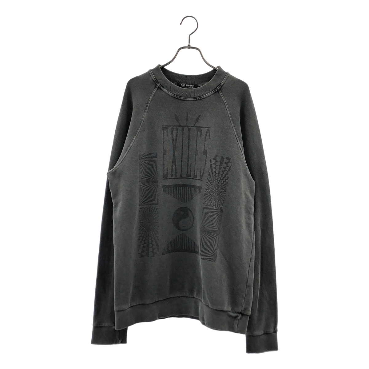 RAF SIMONS / ラフシモンズ | 2004AW | WAVES期 EXILES プリント クルーネックスウェット | 46 | メンズ