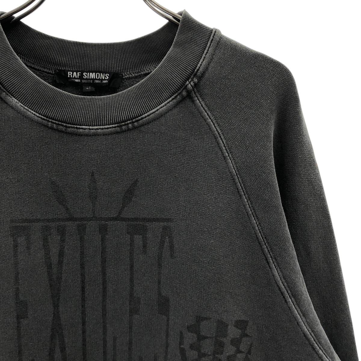 RAF SIMONS / ラフシモンズ | 2004AW | WAVES期 EXILES プリント クルーネックスウェット | 46 | メンズ