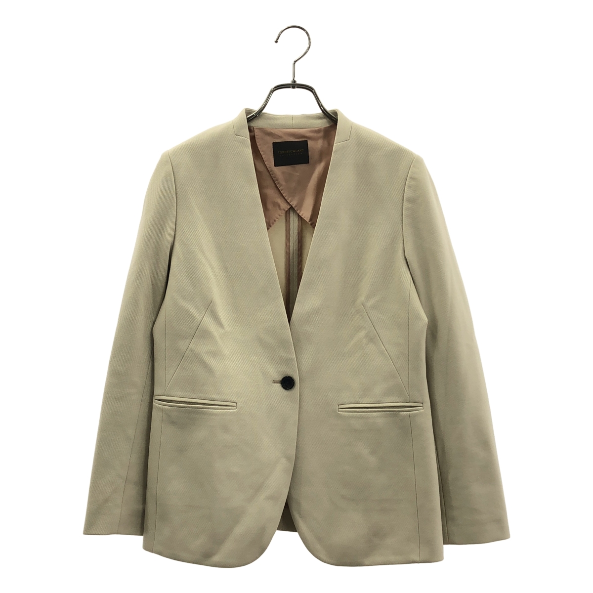 TOMORROWLAND collection / トゥモローランドコレクション | カルゼサーキュラー ノーカラー ジャケット | 36 | レディース