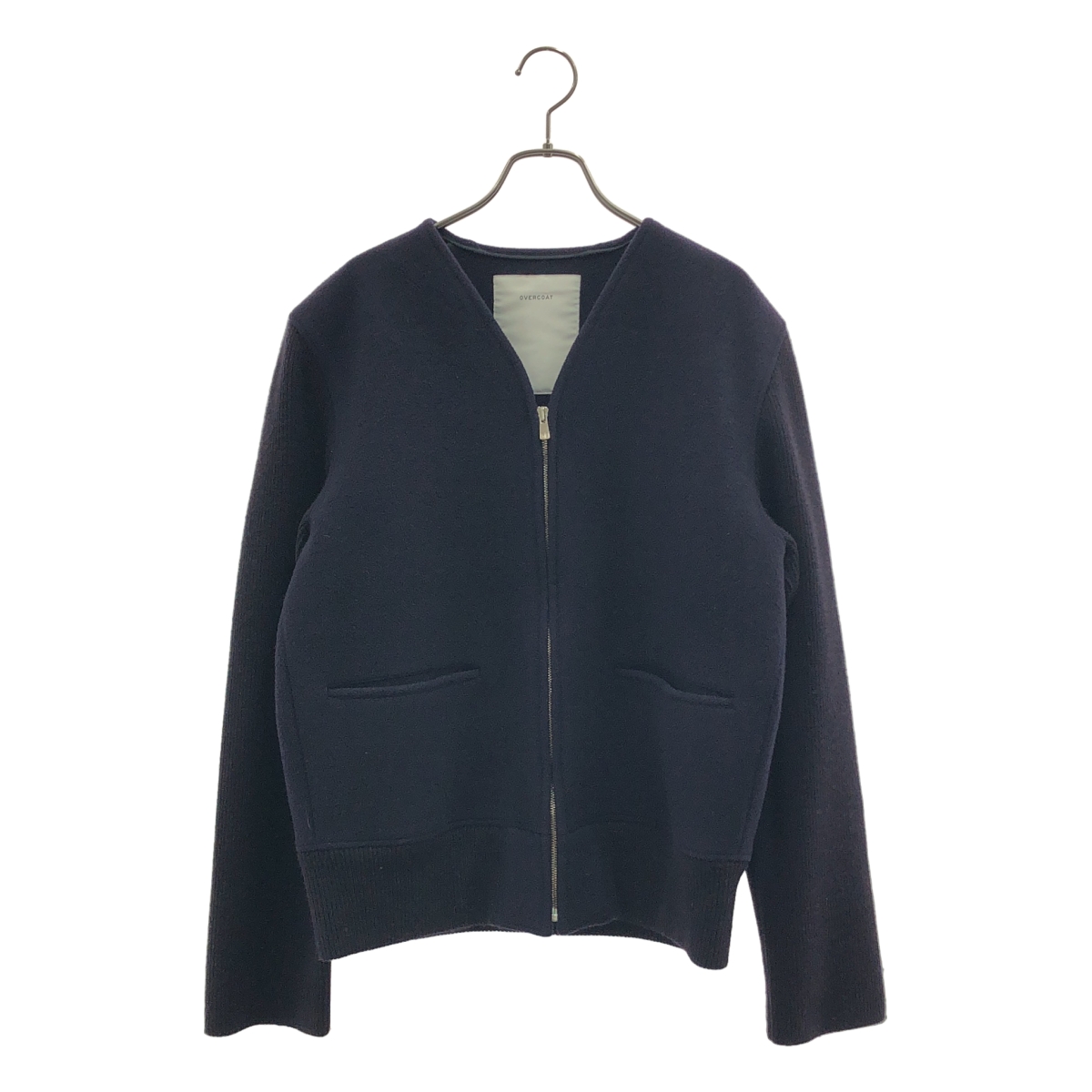OVERCOAT / オーバーコート | Collarless Zip-Up Blouson ウール ジップ ジャケット | F | メンズ