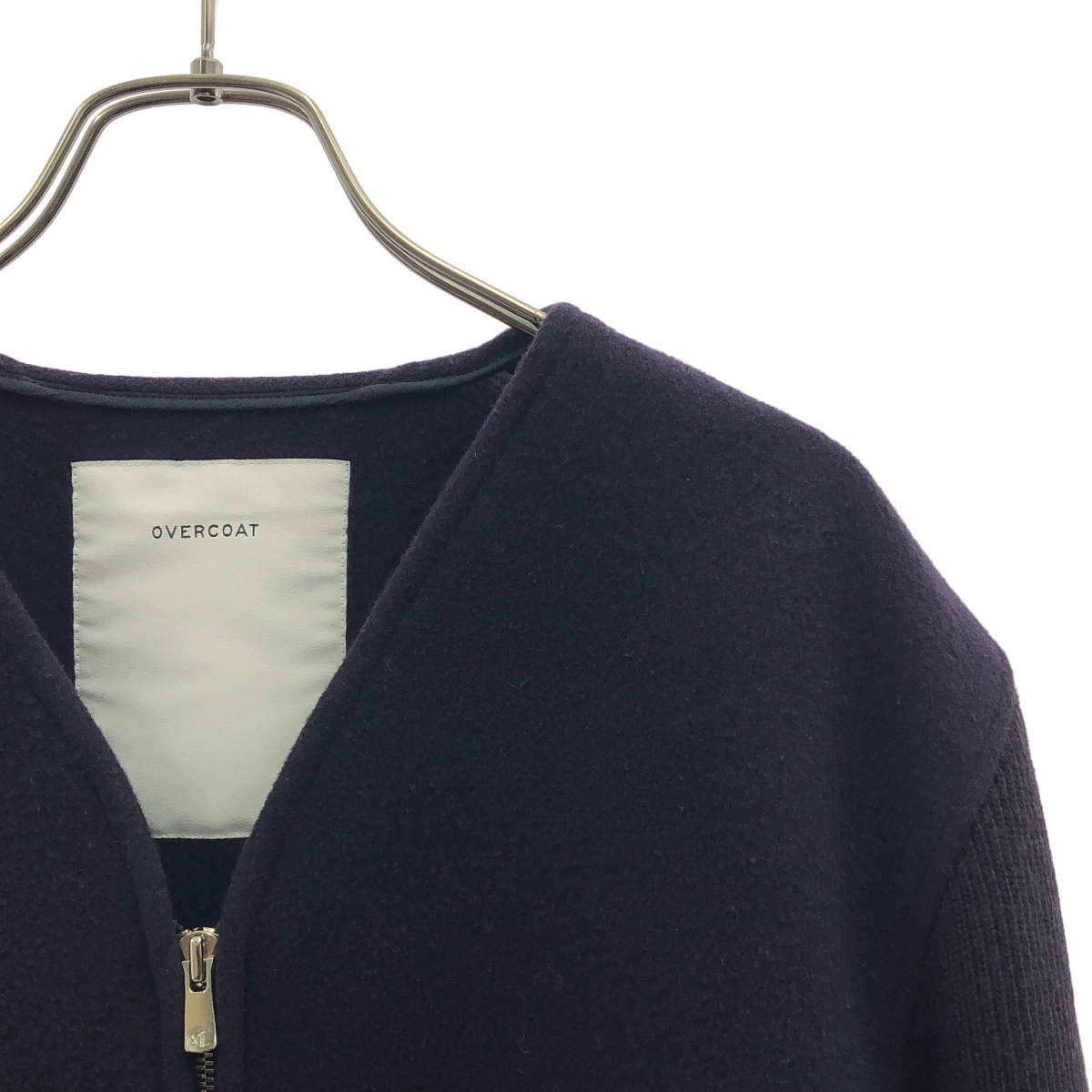OVERCOAT / オーバーコート | Collarless Zip-Up Blouson ウール ジップ ジャケット | F | メンズ