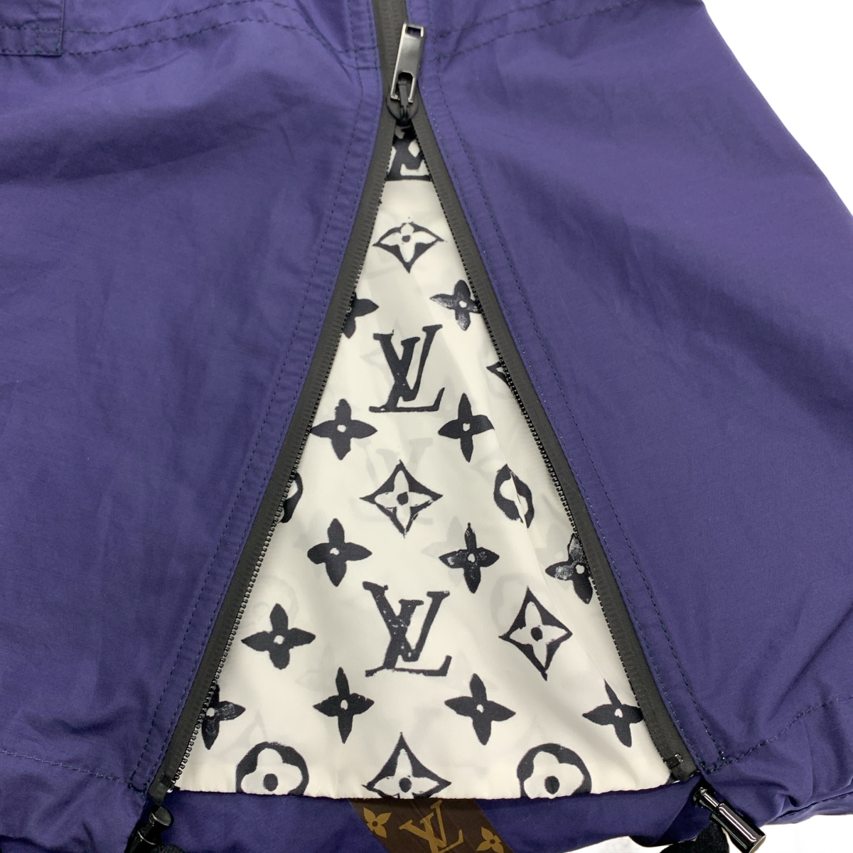 Louis Vuitton / ルイヴィトン | コットン ナイロン サイドジップ モノグラム切替 ウインドブレーカー コート | 34 | レディース