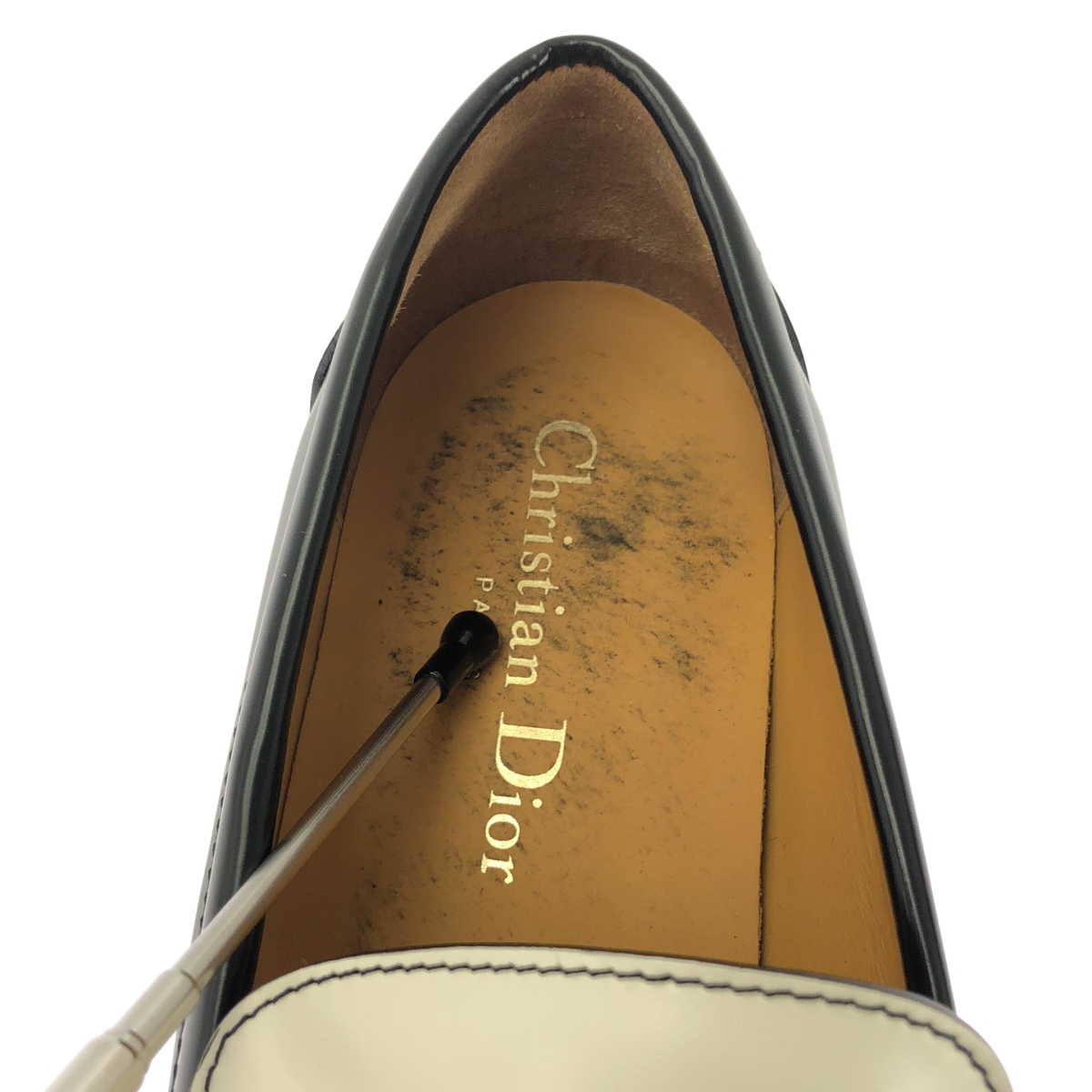 Christian Dior / クリスチャンディオール | Dior Boy ディオールボーイ バイカラー レザーローファー | 37 1/2 | レディース