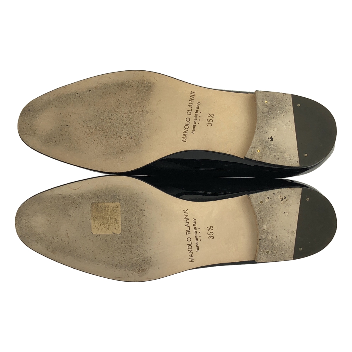 MANOLO BLAHNIK / マノロブラニク | PILA / パテントレザー ビジュー フラット シューズ | 35.5 | レディース