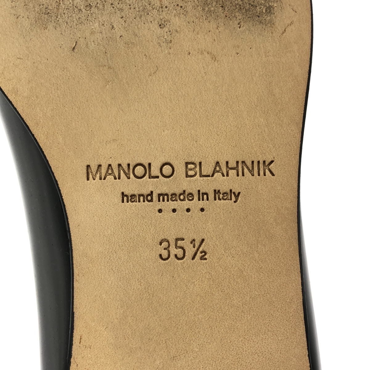 MANOLO BLAHNIK / マノロブラニク | PILA / パテントレザー ビジュー フラット シューズ | 35.5 | レディース