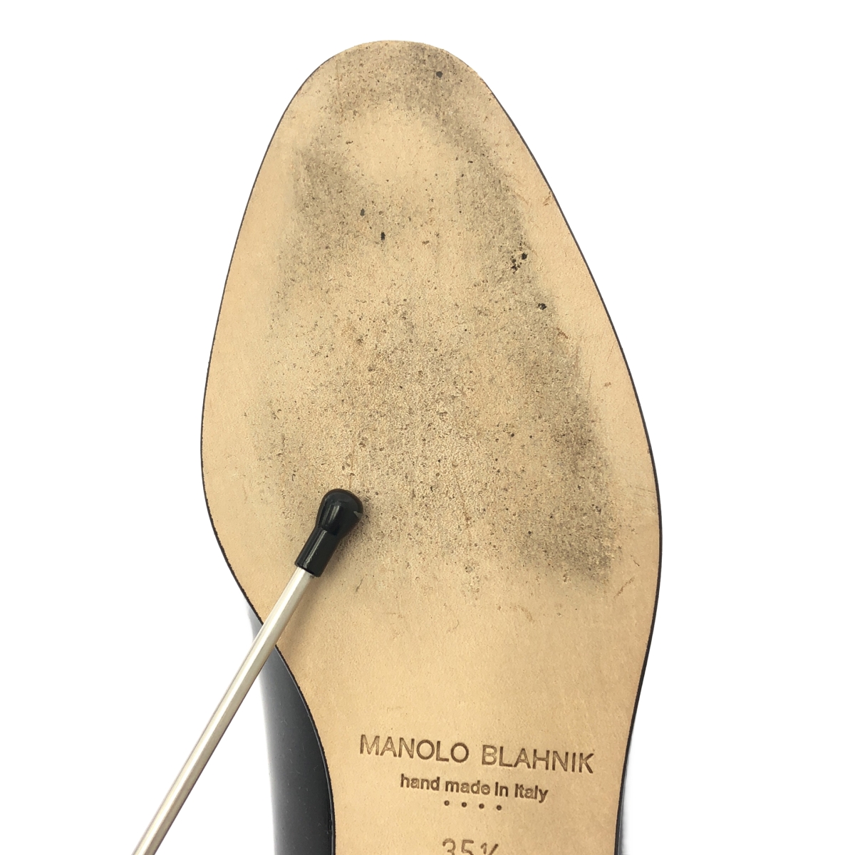 MANOLO BLAHNIK / マノロブラニク | PILA / パテントレザー ビジュー フラット シューズ | 35.5 | レディース