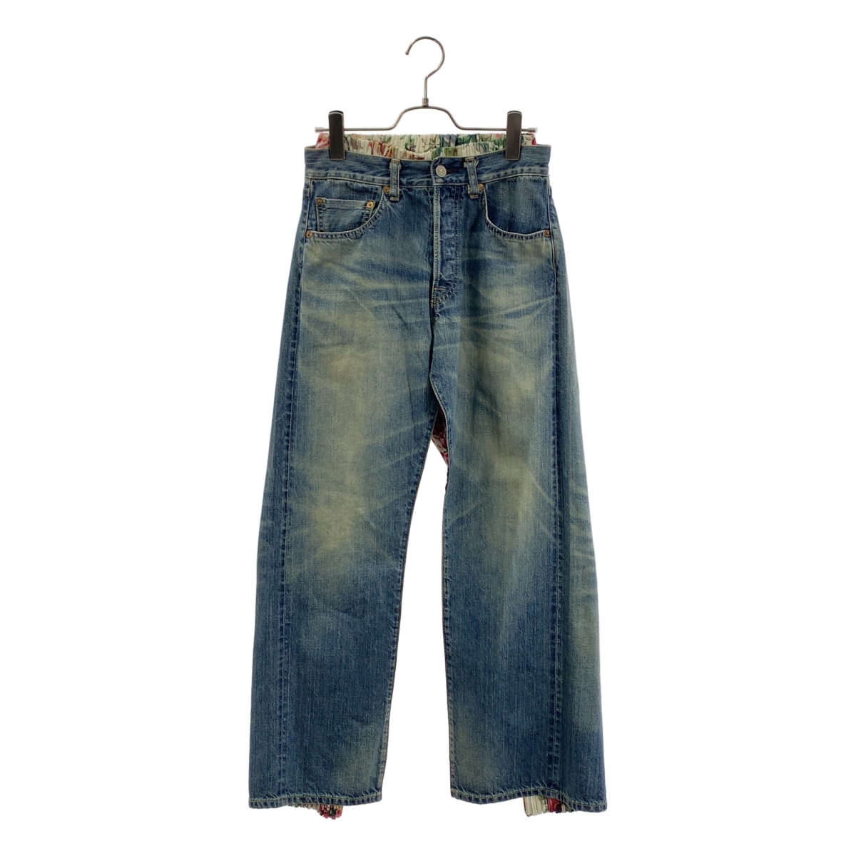JUNYA WATANABE / ジュンヤワタナベ | 2024AW | × Levi's ダメージ加工 再構築 フラワー プリーツ パンツ | S | レディース