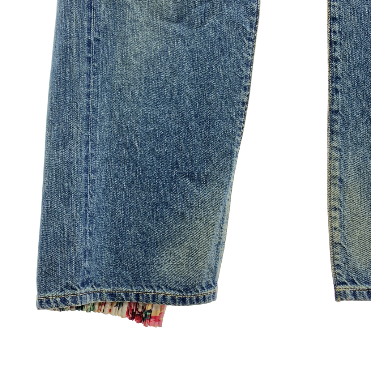 JUNYA WATANABE / ジュンヤワタナベ | 2024AW | × Levi's ダメージ加工 再構築 フラワー プリーツ パンツ | S | レディース