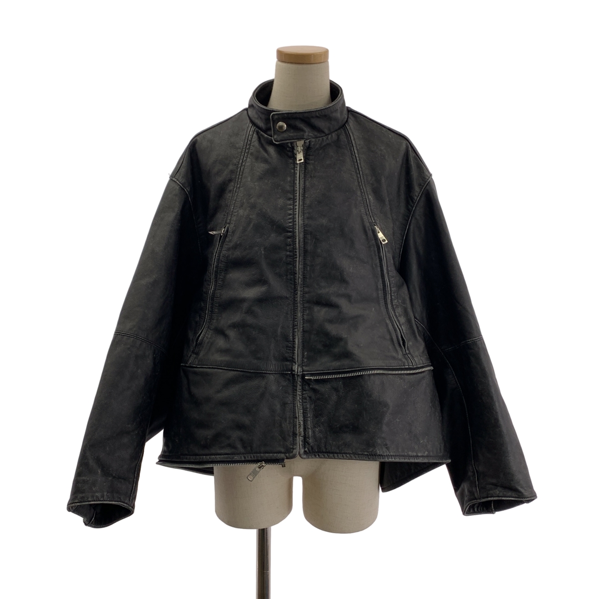 beautiful people / ビューティフルピープル | double-end stone wash leather jacket レザー ダブル ジャケット | 36 | レディース