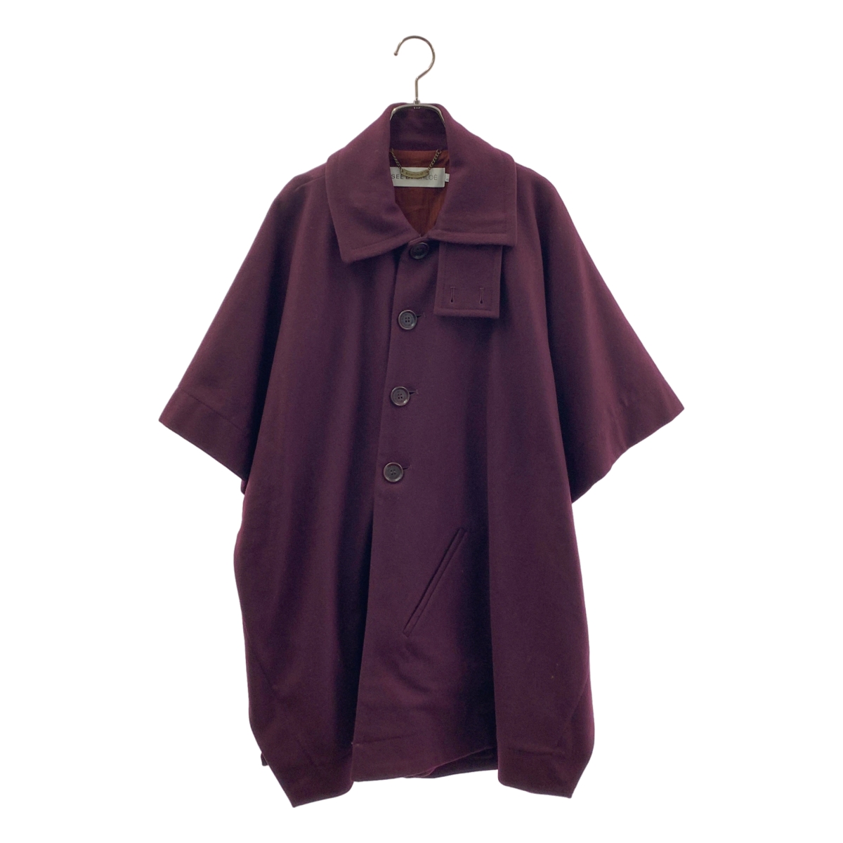 SEE BY CHLOE / シーバイクロエ | ウール ケープ ロングコート | 40 | レディース