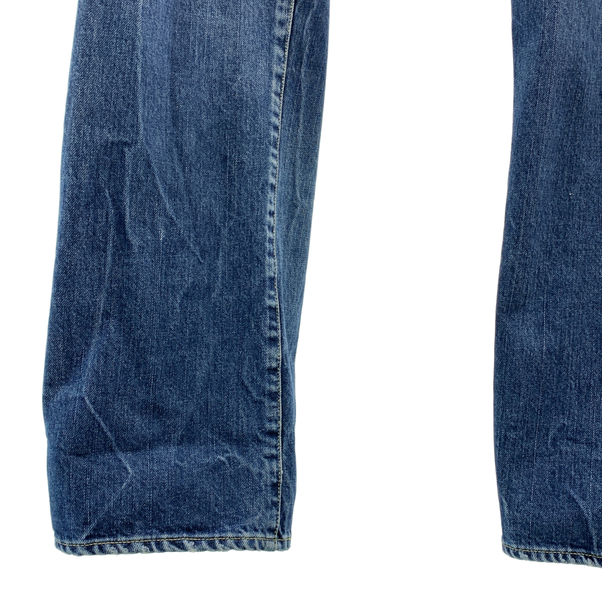 visvim / ビズビム | SOCIAL SCULPTURE 11 DRY-3 / レザーパッチ セルビッチ デニムパンツ |