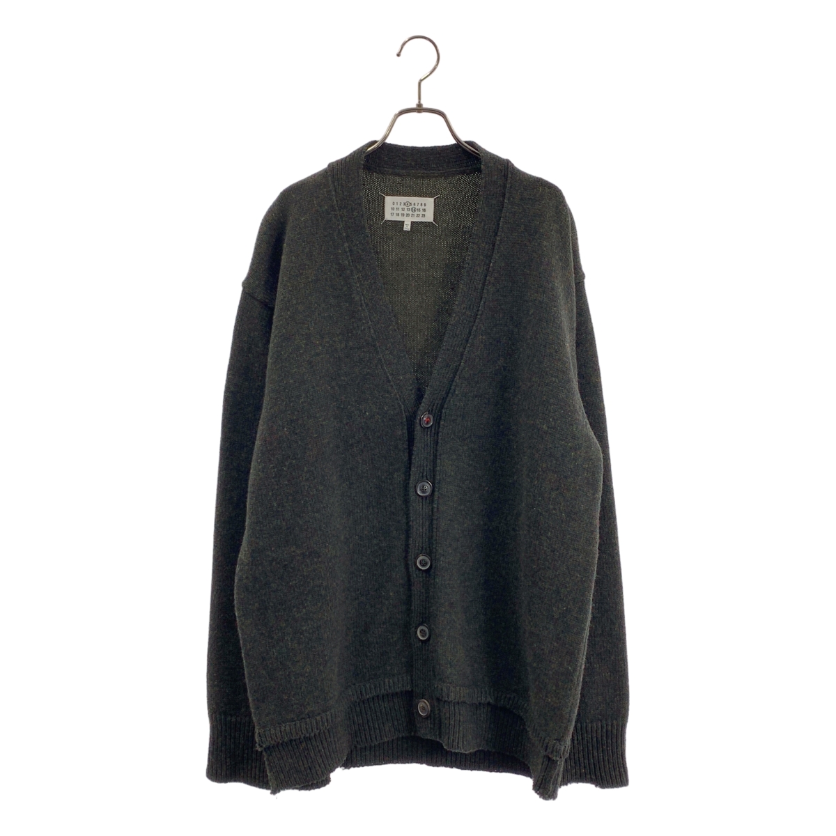 Maison Margiela / メゾンマルジェラ | エルボーパッチ Vネック オーバーサイズ ニット | S | メンズ