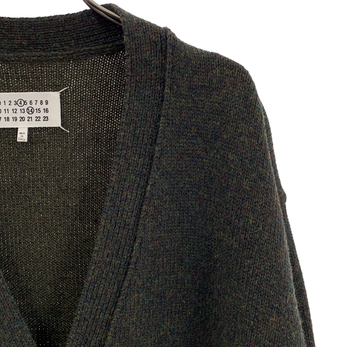 Maison Margiela / メゾンマルジェラ | エルボーパッチ Vネック オーバーサイズ ニット | S | メンズ