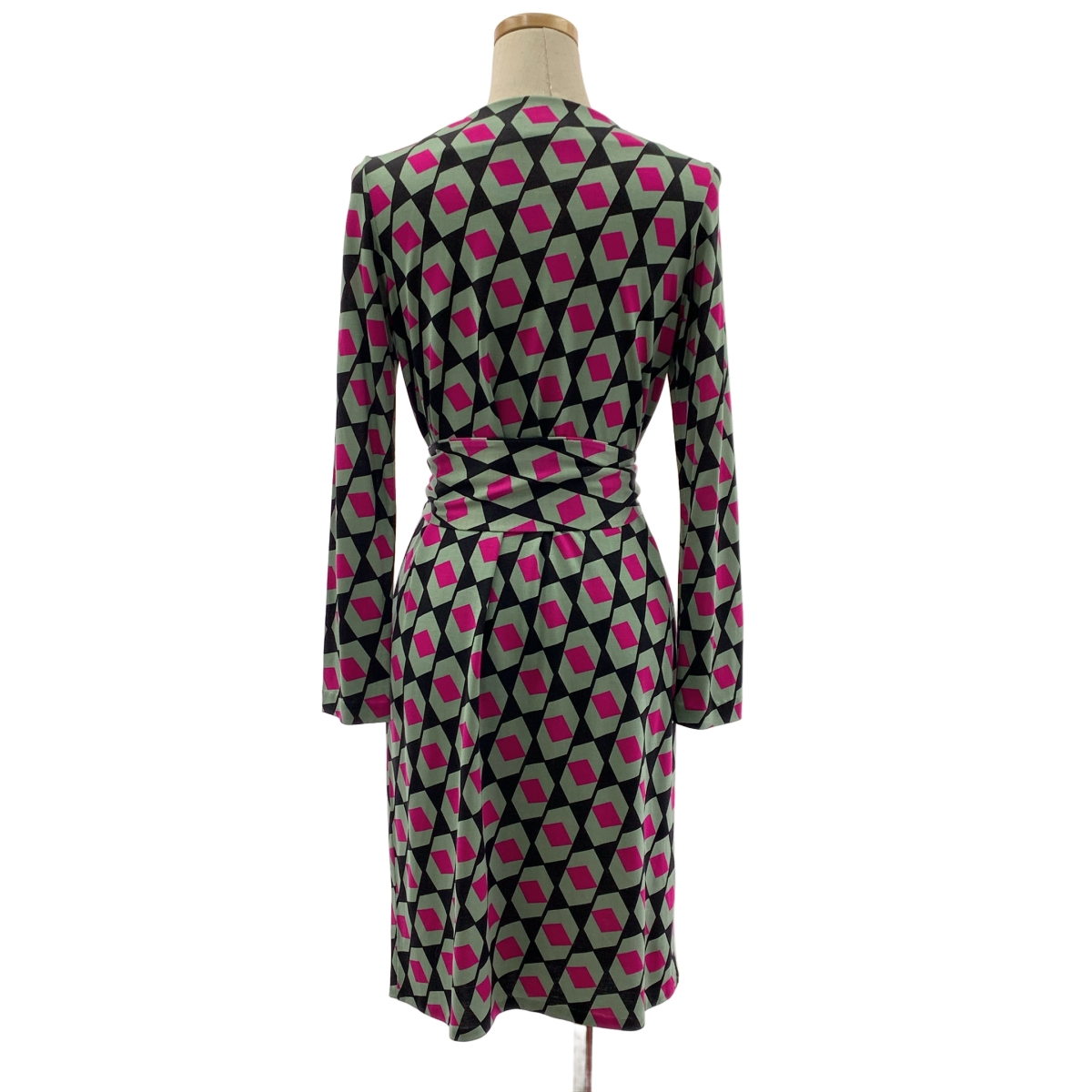 DIANE VON FURSTENBERG / ダイアンフォンファステンバーグ | silk 100％ / シルク 総柄 ドレス ワンピース | 2 | レディース