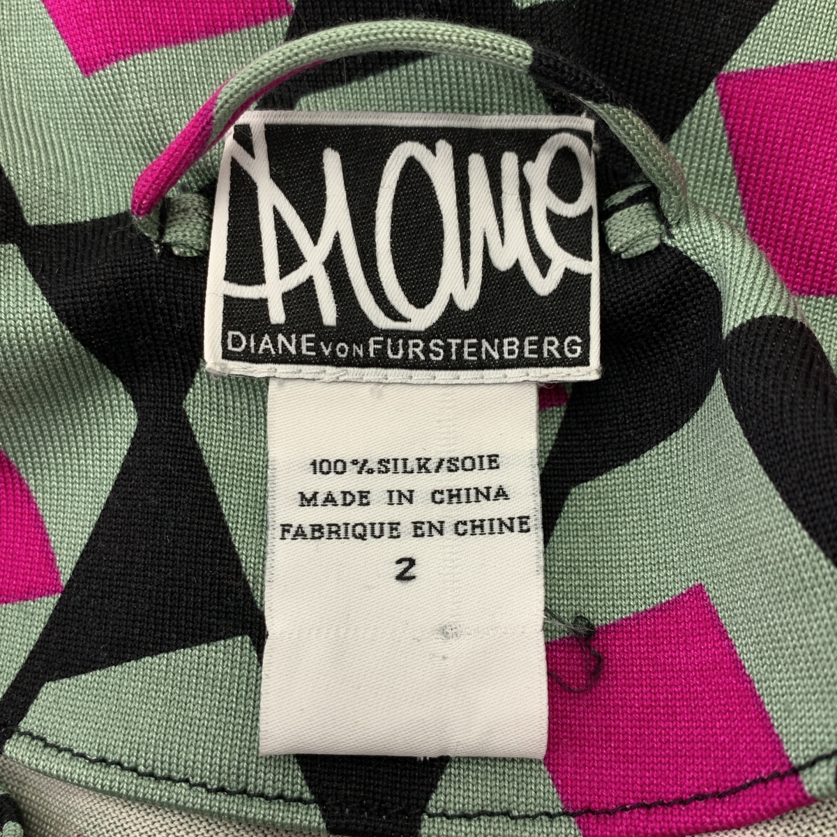 DIANE VON FURSTENBERG / ダイアンフォンファステンバーグ | silk 100％ / シルク 総柄 ドレス ワンピース | 2 | レディース