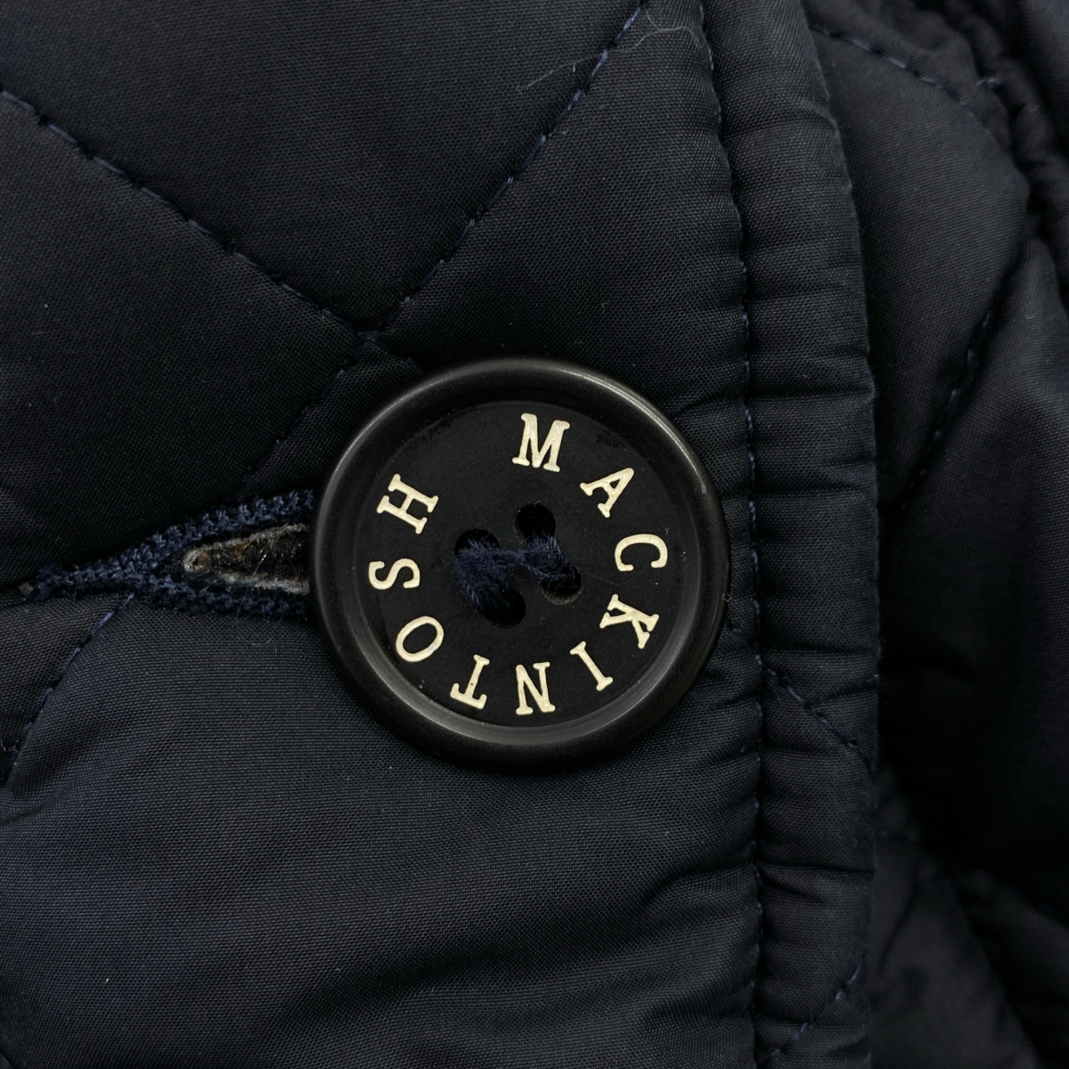 MACKINTOSH / マッキントッシュ | キルティング ロゴボタン ロングコート / ファー総裏地 | 34 | レディース