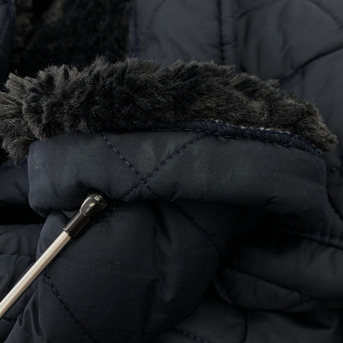 MACKINTOSH / マッキントッシュ | キルティング ロゴボタン ロングコート / ファー総裏地 | 34 | レディース