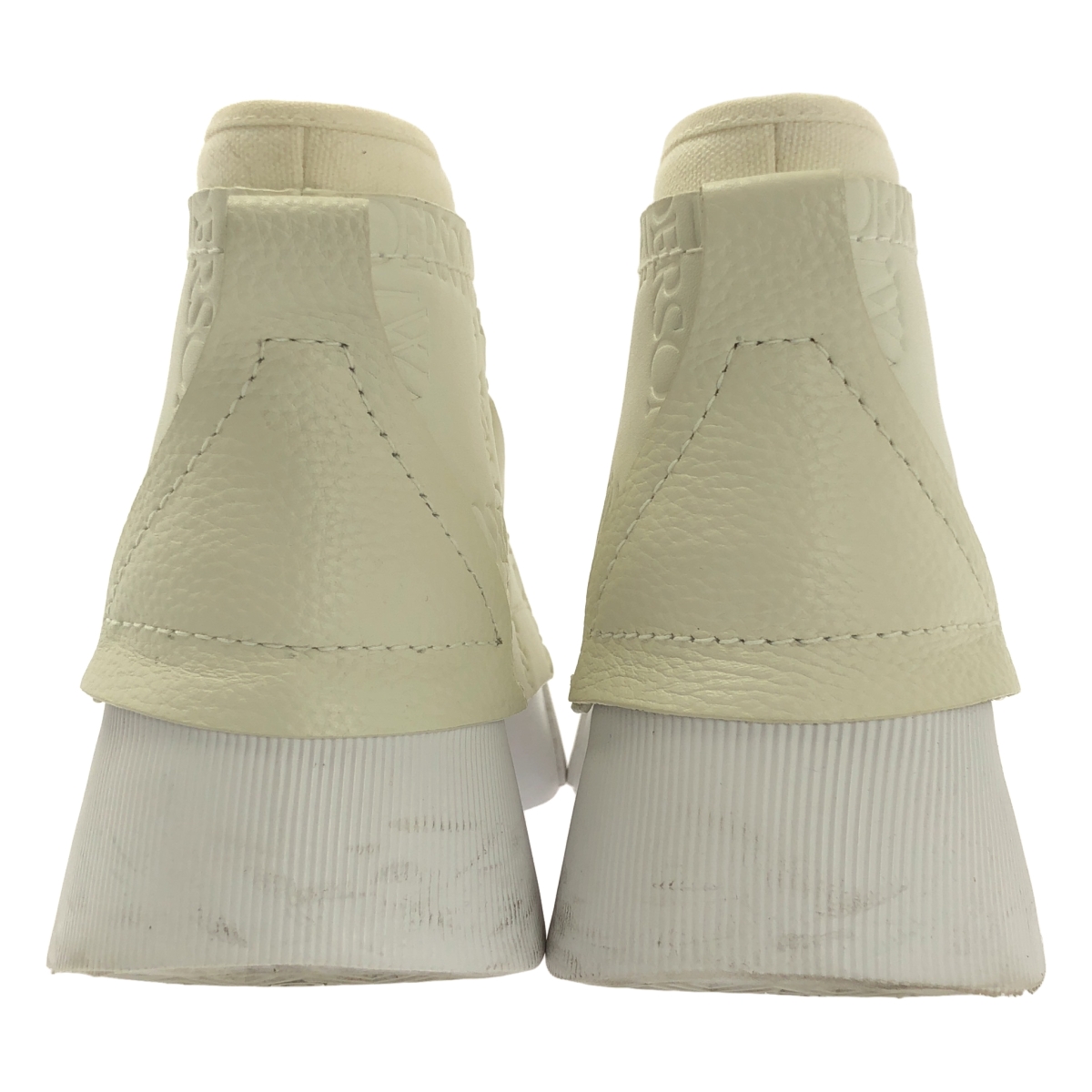 JW Anderson / ジェイダブルアンダーソン | EMBOSSED LOGO LEATHER SNEAKER ロゴエンボス レザー ハイカット スニーカー | 38 | レディース