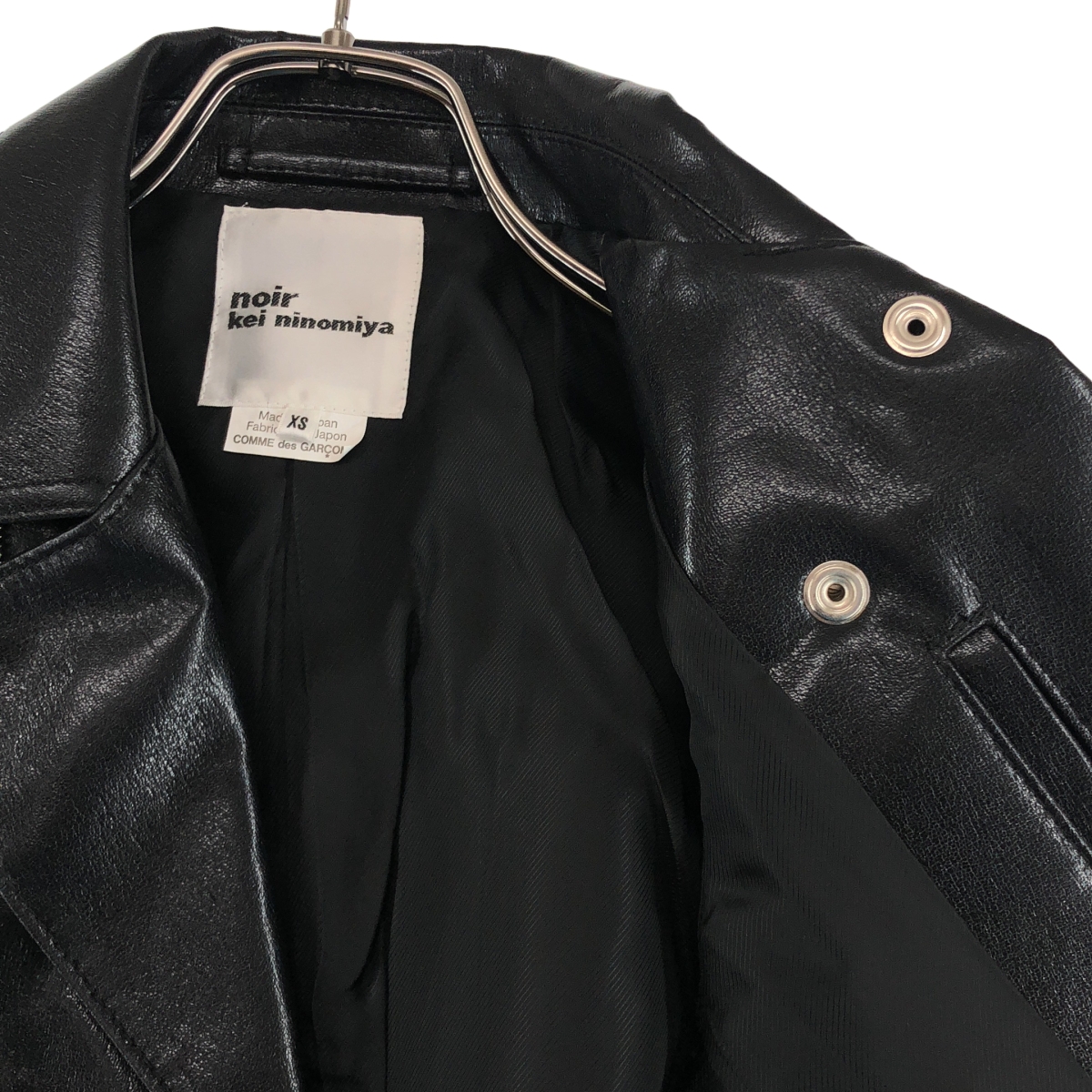 noir kei ninomiya / ノワールケイニノミヤ | 2018AW | フェイクレザー ダブルライダース ジャケット | XS | レディース