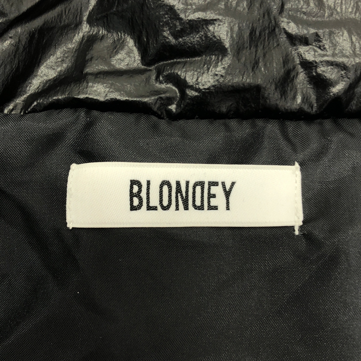 BLONDEY / ブロンディ | 中綿 ロゴ ドローストリング ジャケット ブルソン | F | レディース