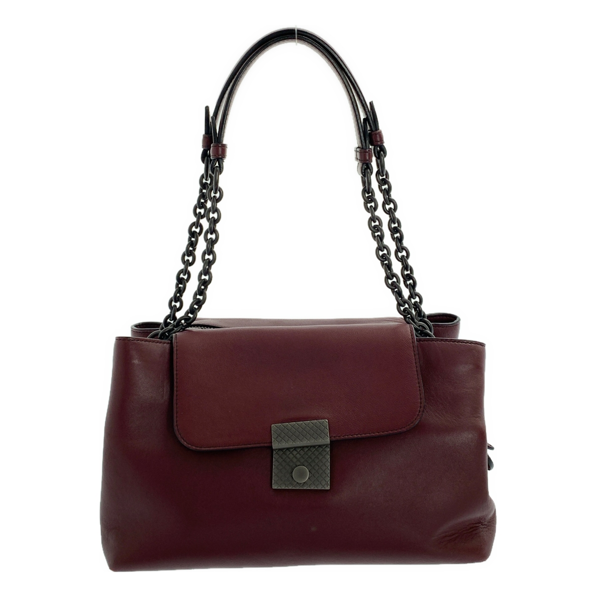 BOTTEGA VENETA / ボッテガヴェネタ | レザー チェーンハンドル フラップ トートバッグ |