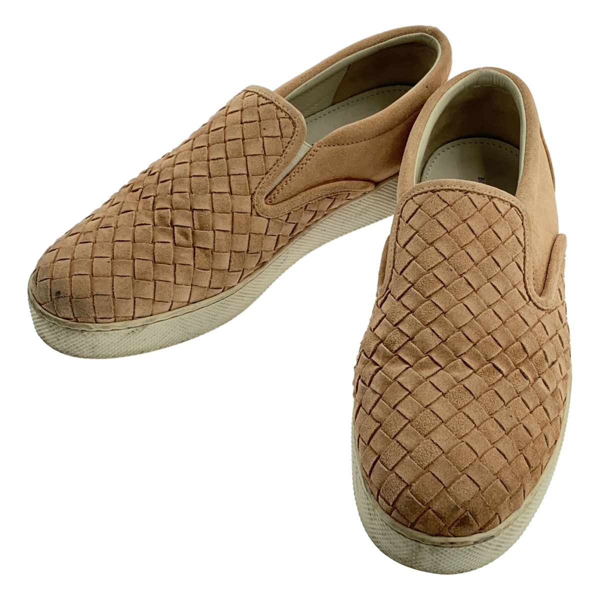 BOTTEGA VENETA / ボッテガヴェネタ | レザー スエード イントレチャート スニーカー | 37 1/2 | レディース