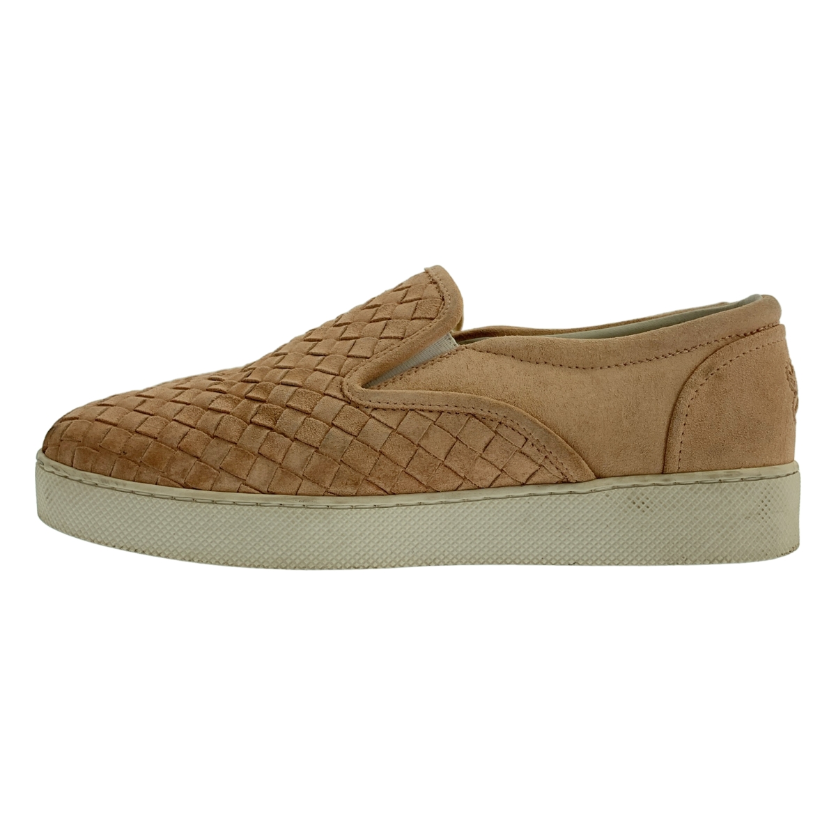 BOTTEGA VENETA / ボッテガヴェネタ | レザー スエード イントレチャート スニーカー | 37 1/2 | レディース