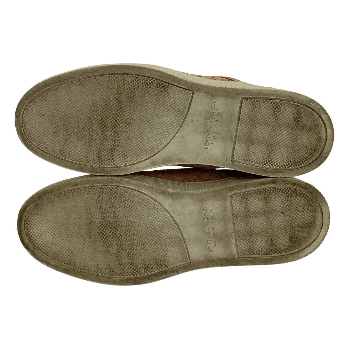 BOTTEGA VENETA / ボッテガヴェネタ | レザー スエード イントレチャート スニーカー | 37 1/2 | レディース