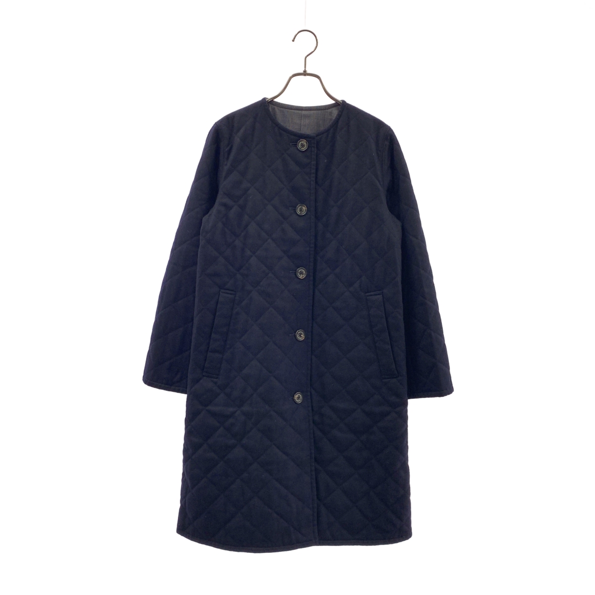 MACKINTOSH PHILOSOPHY / マッキントッシュフィロソフィー | ウール リバーシブル キルティング ノーカラーコート | 38 | レディース