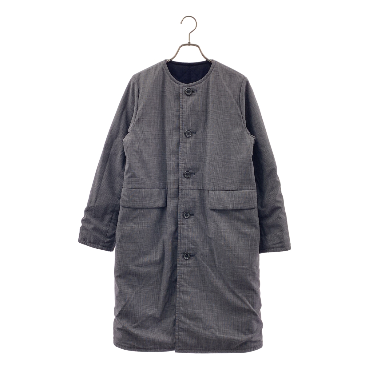 MACKINTOSH PHILOSOPHY / マッキントッシュフィロソフィー | ウール リバーシブル キルティング ノーカラーコート | 38 | レディース