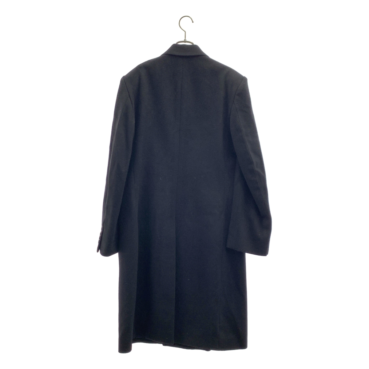 JOHN LAWRENCE SULLIVAN / ジョンローレンスサリバン | MELTON DOUBLE BREASTED CHESTERFIELD COAT / ウール ロゴボタン ダブル ロングコート / 総裏地 | 44 | メンズ